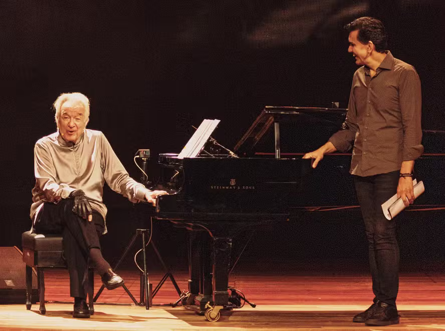 João Carlos Martins Gabriel Chalita em "O Pianista e o Poeta' | Crédito: Divulgação